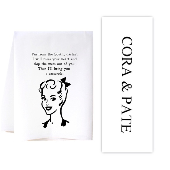 Cora & Pate "Southern Sisters" "Southern Saying” Kitchen Flour Sack Towel